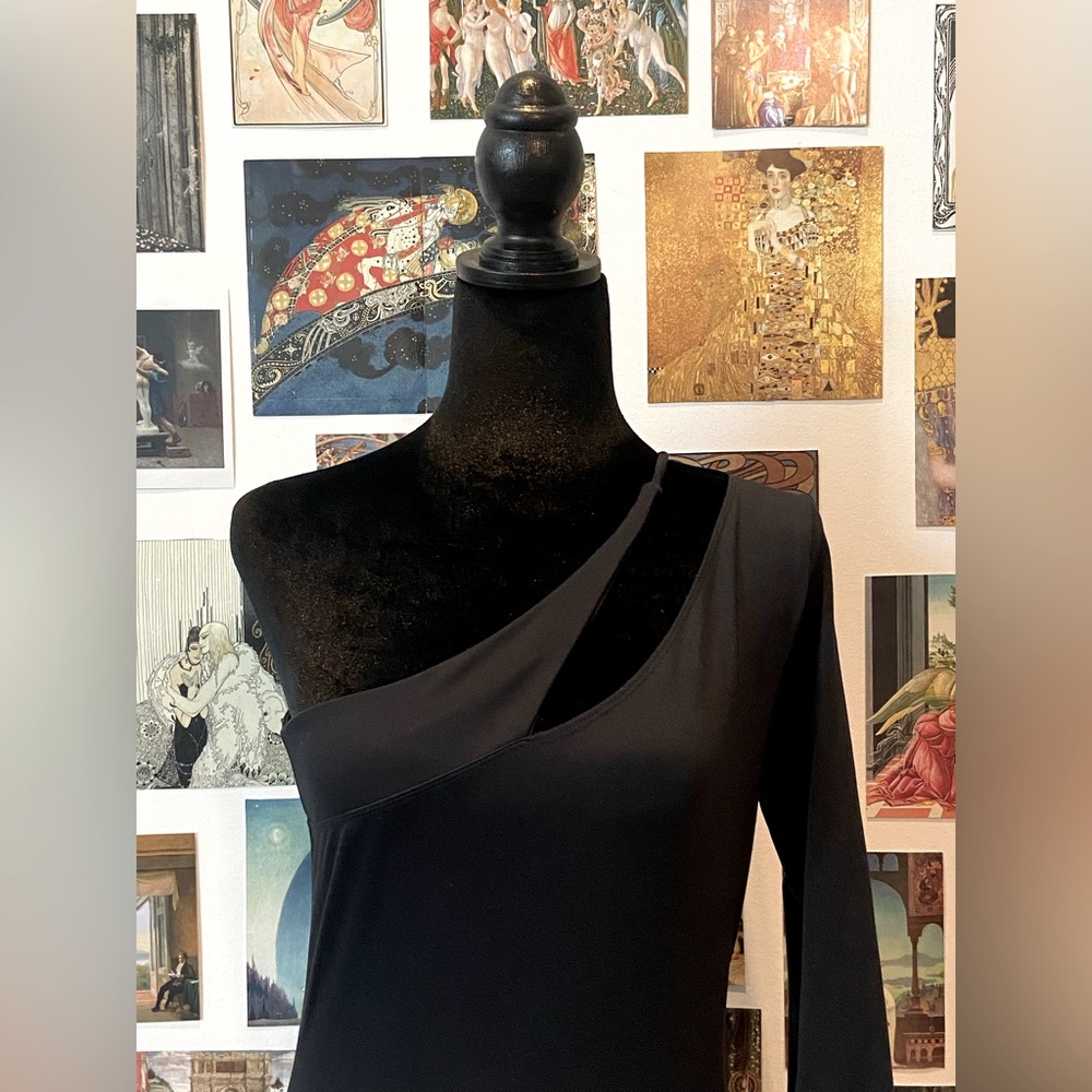 Abercrombie Black Cut Out Single Sleeve Bodysuit M